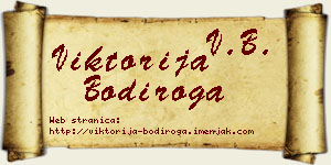 Viktorija Bodiroga vizit kartica